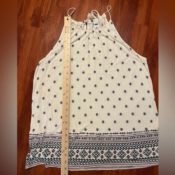 Old Navy Ivory Boho Print Knit Halter Tank Top Size L - Picture 3 of 7